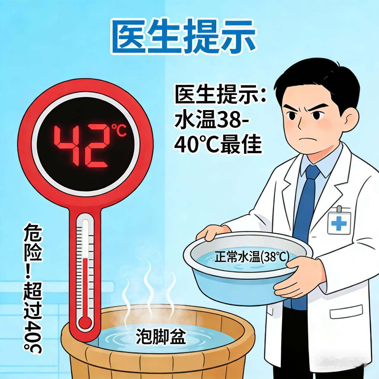 泡脚水温超过40℃危险！医生教你科学洗脚方法这是一版经过深度润色、更具爆款潜