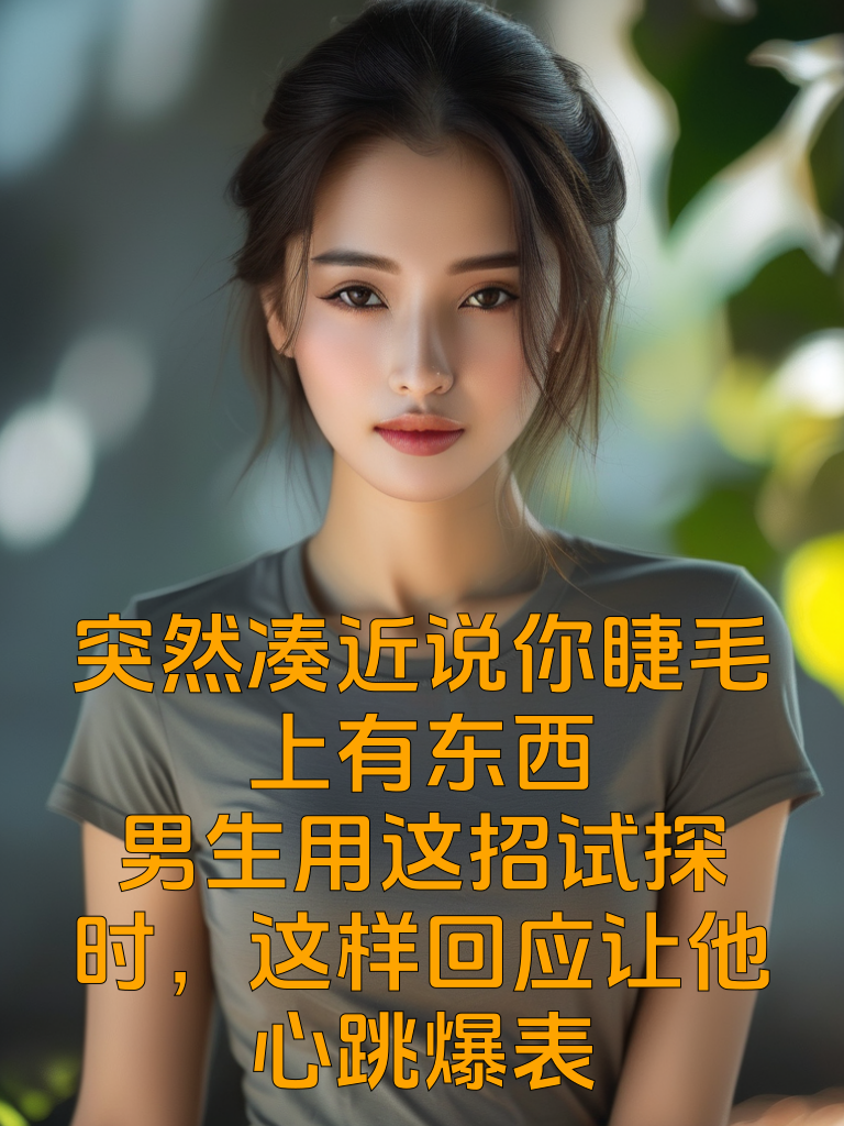 突然凑近说'你睫毛上有东西'：男生用这招试探时，这样回应让他心跳爆表