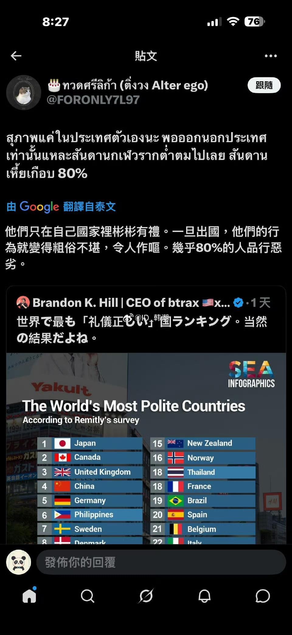 泰国人对日本人的评价，贴切吗？​​​