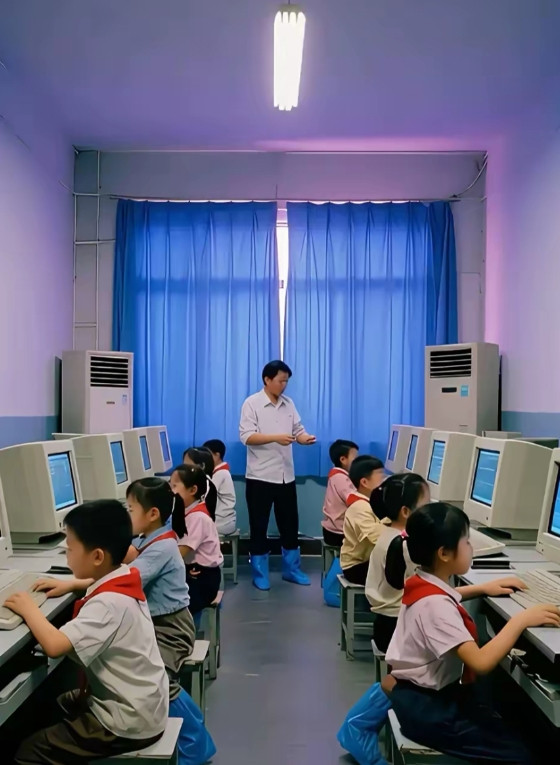 90后上微机，为啥必须带鞋套