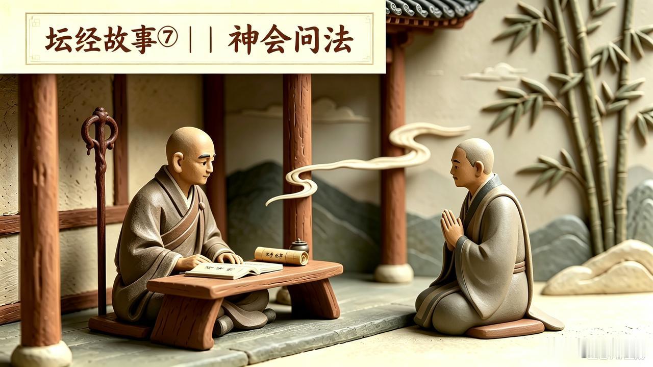 坛经故事⑦‖神会问见神会是襄阳人，俗姓高。他自幼聪慧，辩才敏捷。关于他初见