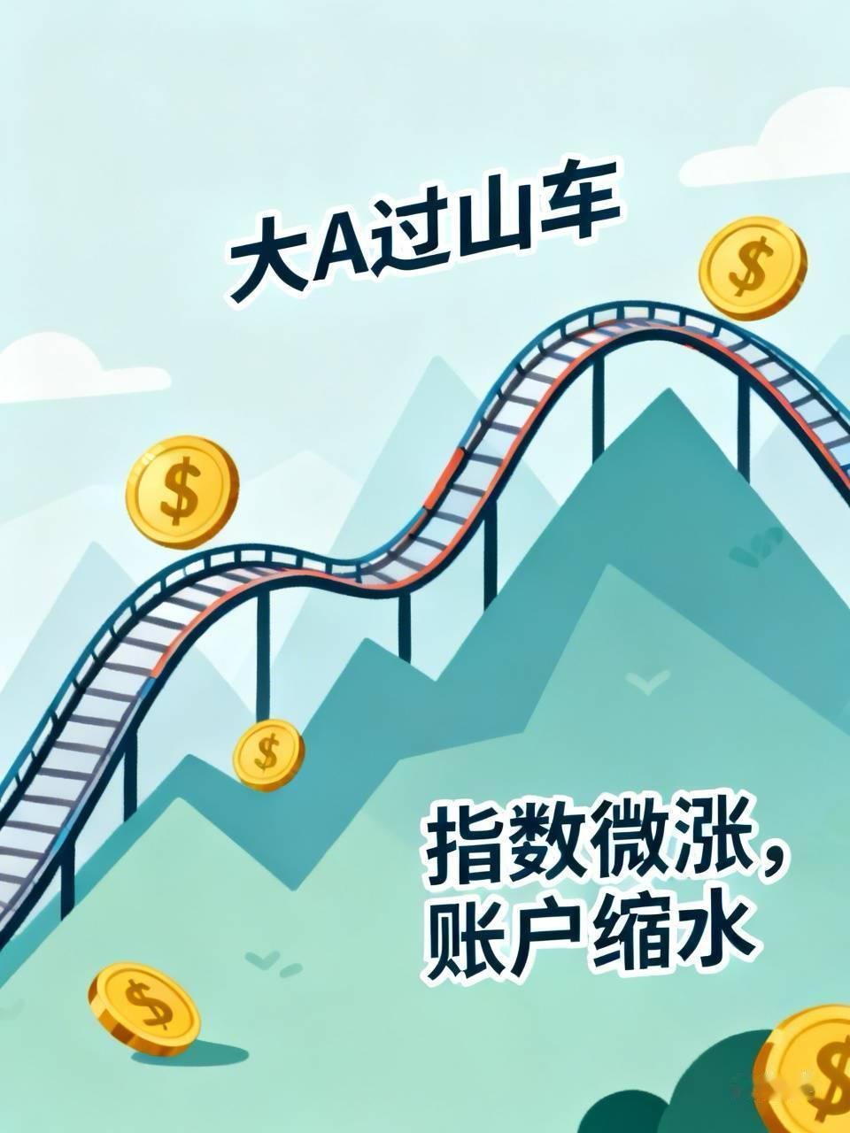 昨天一个谷底过山车，今天一个山顶过山车，大A就是刺激，指数变化不大，但你