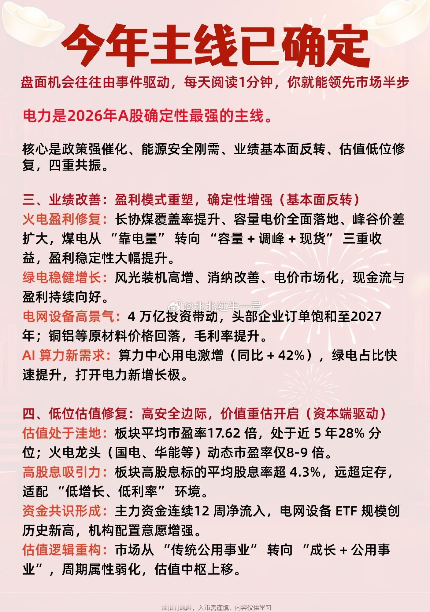 今年主线已确定，大伙看看有没你持有的呢？