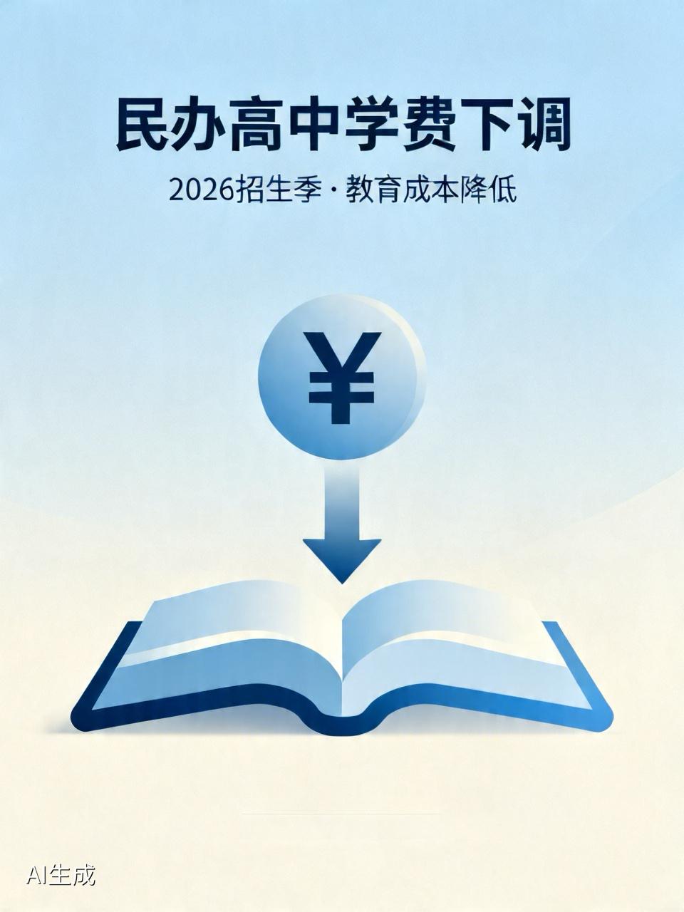民办高中撑不住了，开始大幅度降价！近期，2026年招生季将近，很多民办高中，开