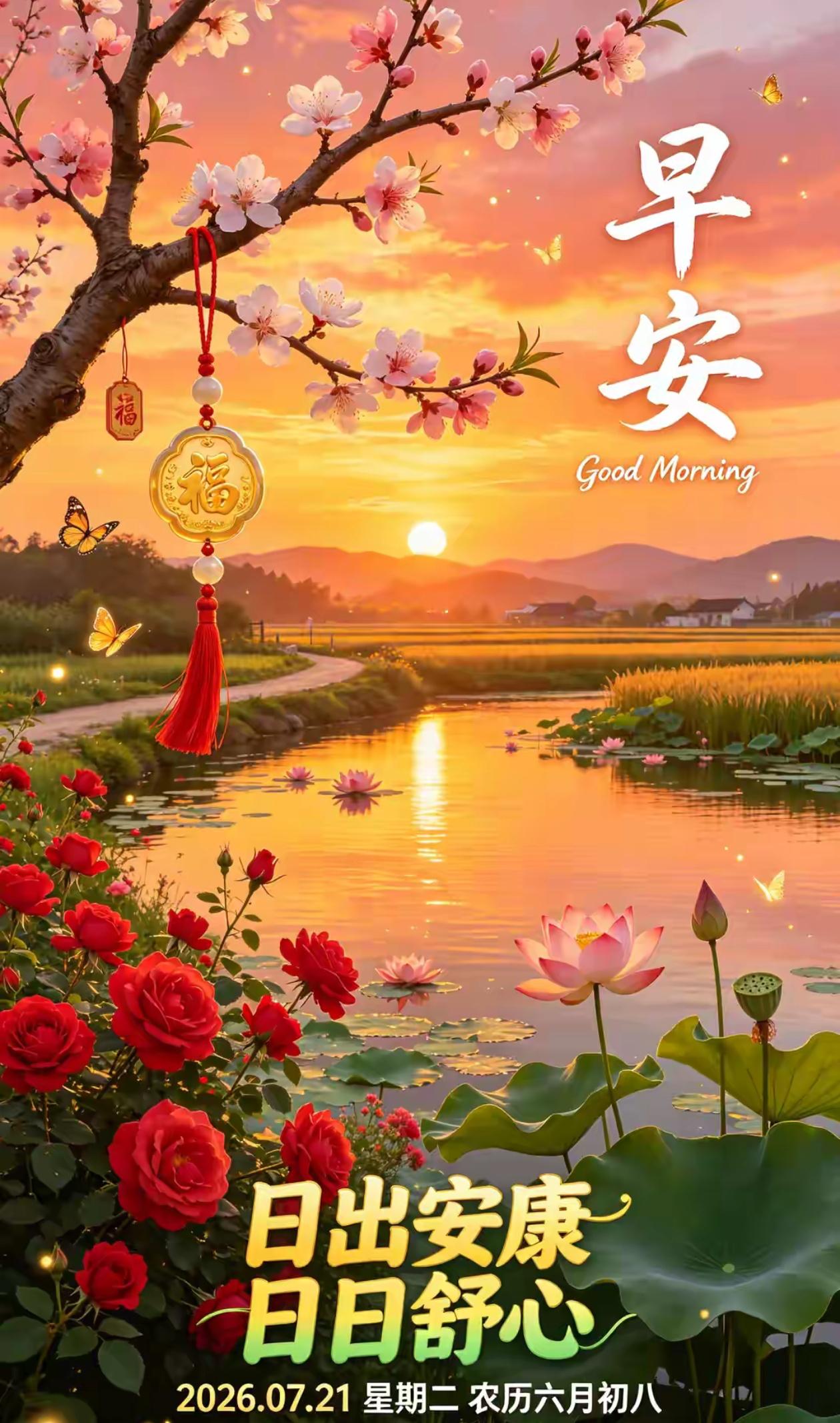 🌺2026年7月21日，伏天觅清宁，朝夕享清欢🌺☘️🌅盛夏清晨，晨光轻
