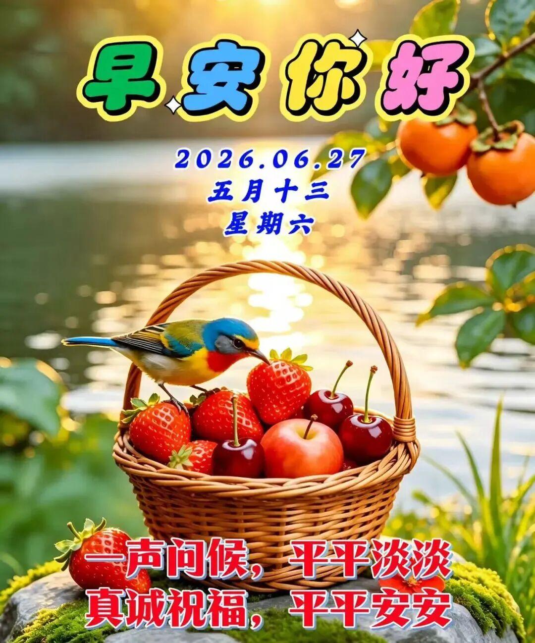 🍀心中常驻少年魂，一年四季皆是春。🍒常怀感恩知善意，人生处处遇贵人。🌊心地