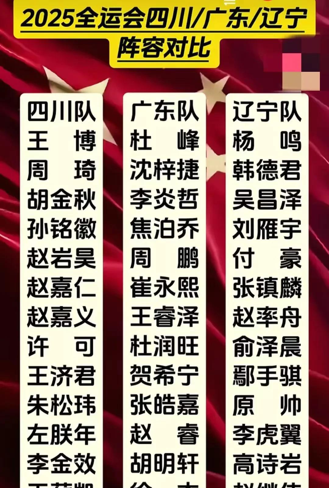 杜峰现在看到四川和辽宁队全运会的阵容，不知道他会不会后悔喊出了全运会拿冠军的口号