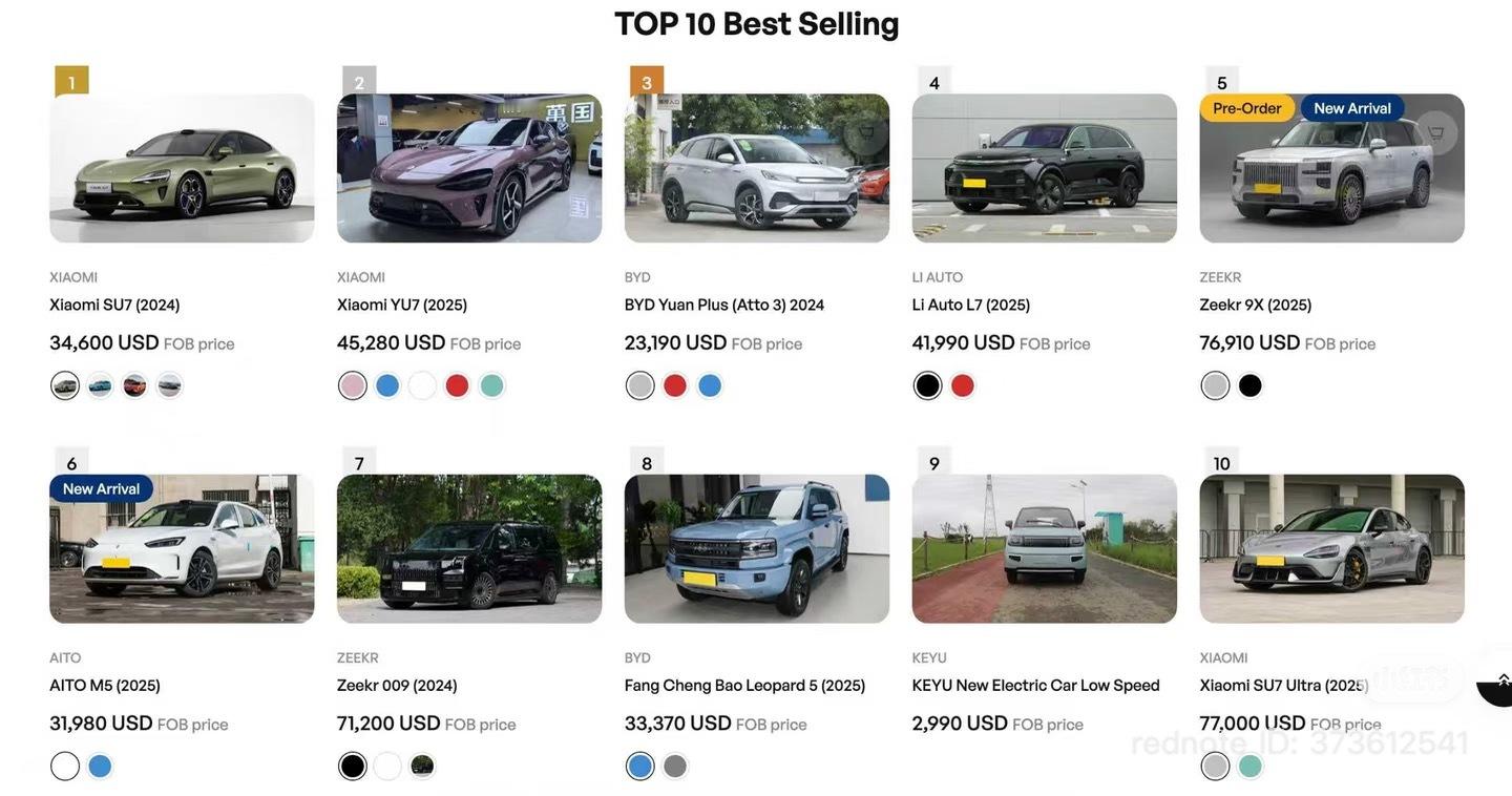 在国外最好卖的中国汽车，是小米！