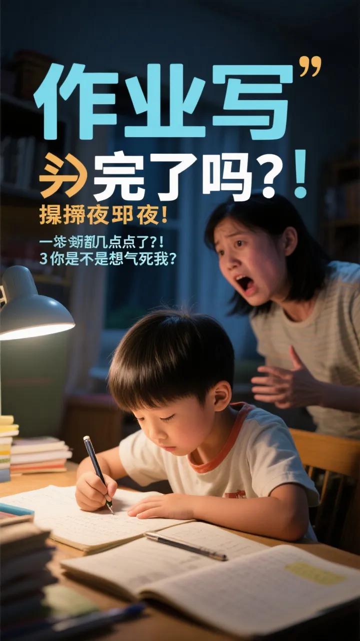 孩子写作业磨蹭到半夜？90%家长都踩了这个坑，3招立见效！---作业写完