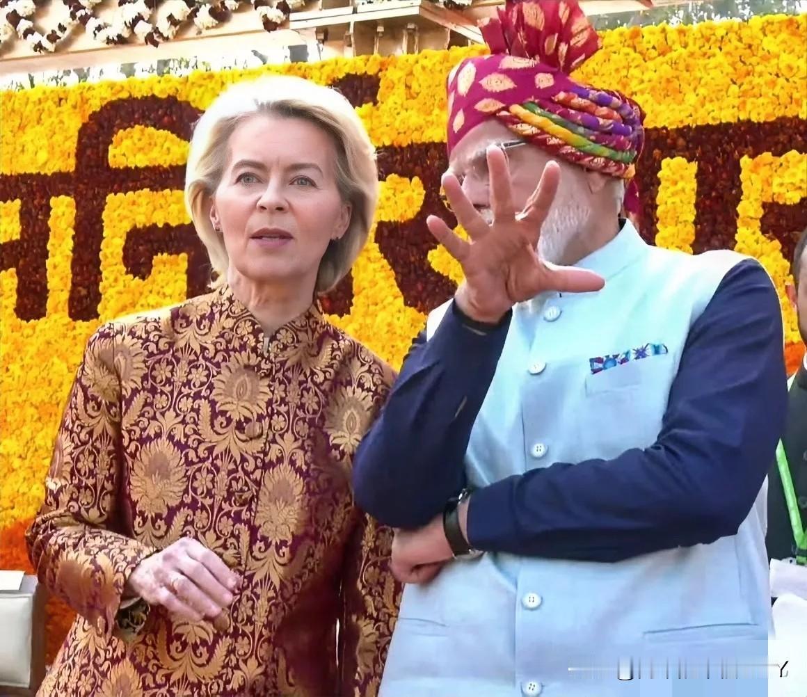 冯德莱恩这次印度之行太尴尬了！欧盟主席冯德莱恩被邀请参加印度阅兵式后反而遭到了美