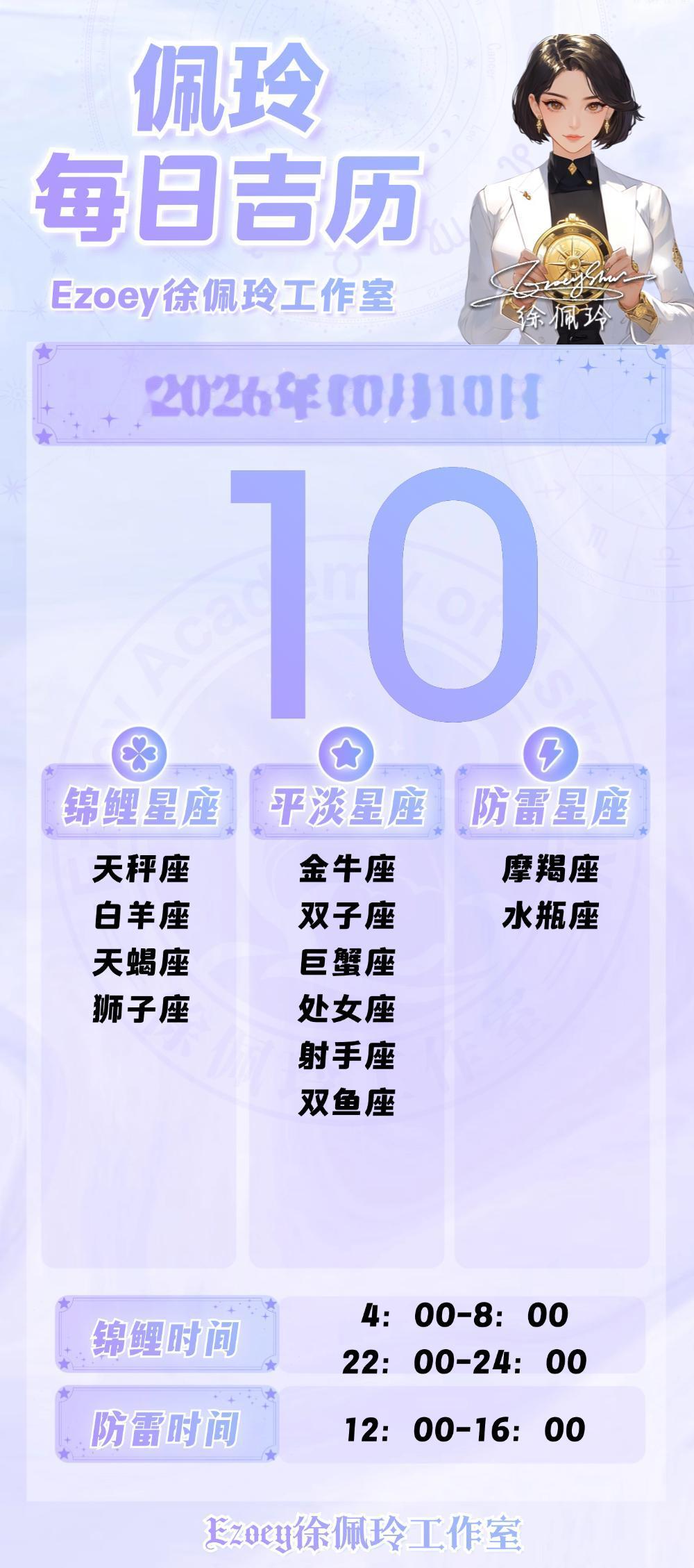 【10.10日报】锦鲤星星：天秤座、白羊座、天蝎座、狮子座