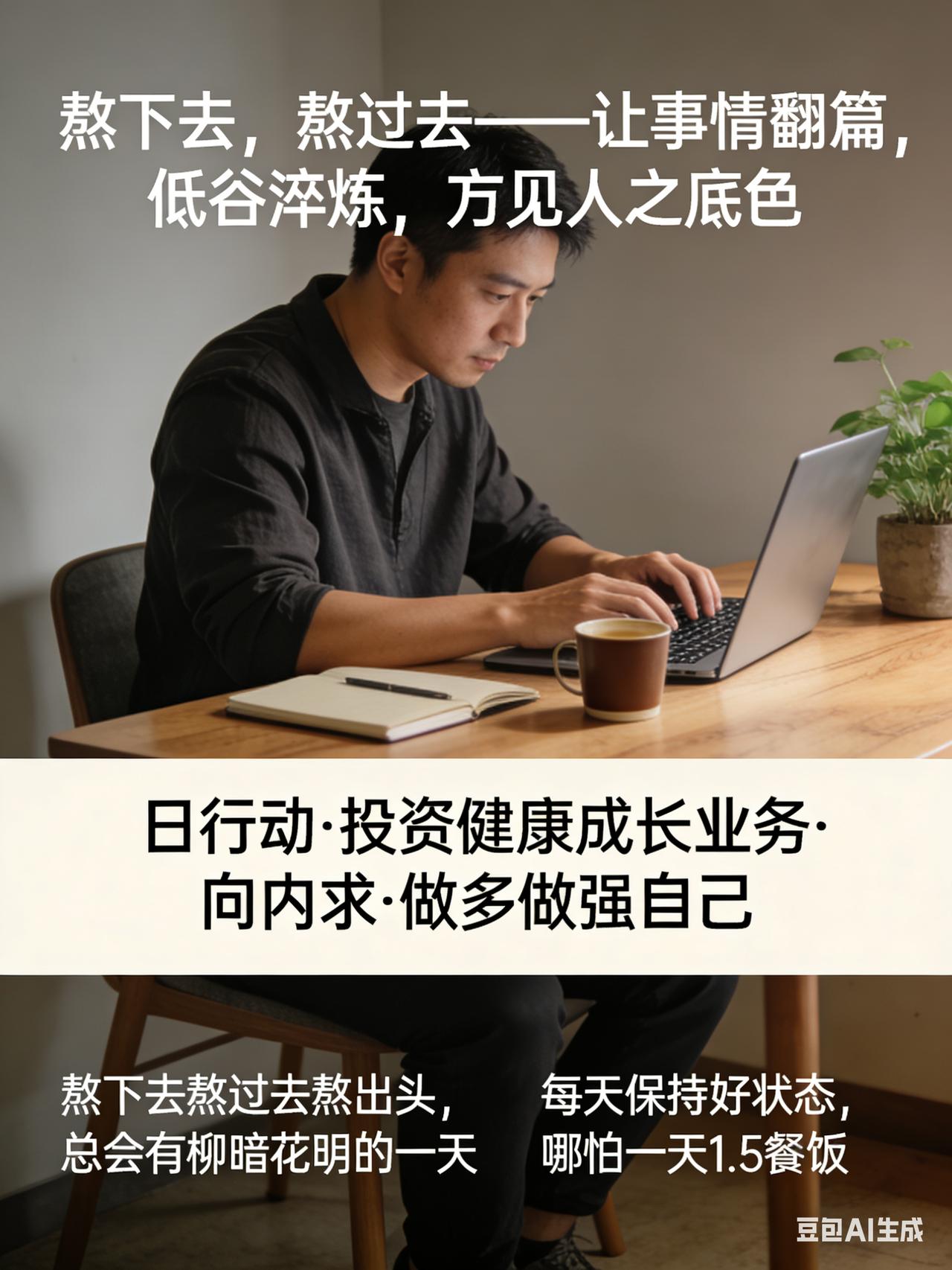 熬下去，熬过去——让事情翻篇，低谷淬炼，方见人之底色。一件事日行动，每天