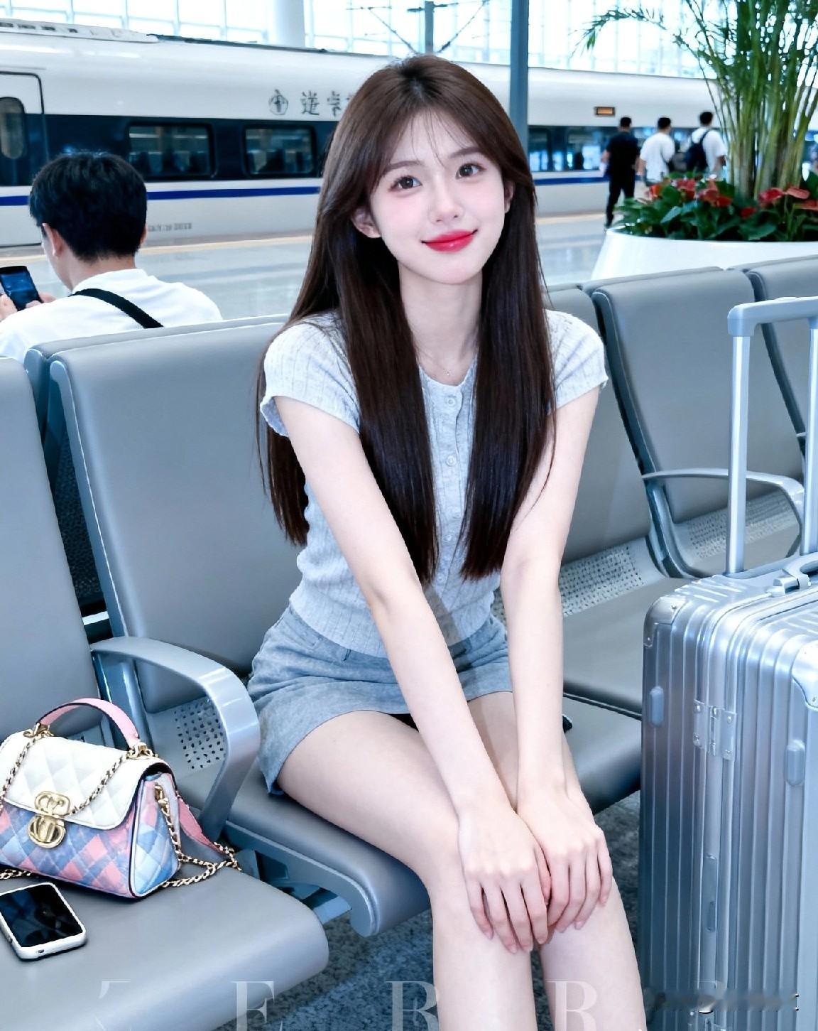 候车室的小仙女