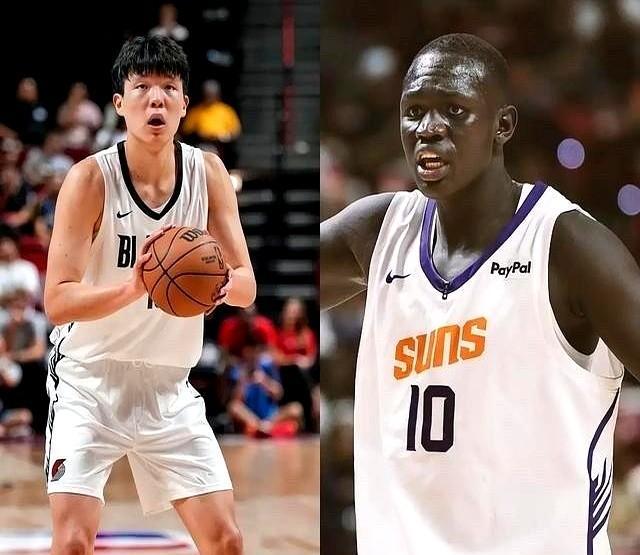 杨瀚森和马卢阿奇，两个年轻中锋，一场季前赛就被拉出来比个高下。有人盯着杨瀚森对