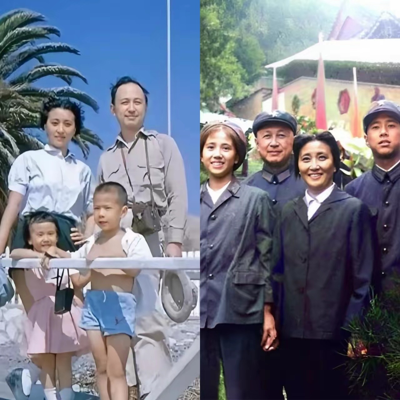 这张对比图，太催泪了！​左边是钱学森一家在美国，右边是他们在中国，可以明显看出钱