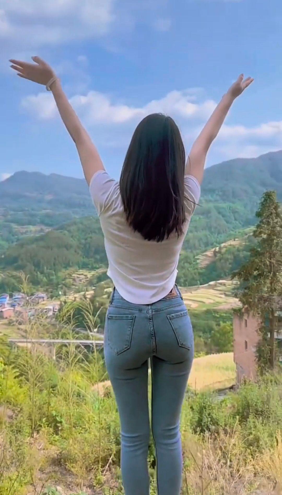 牛仔裤搭配 农村小姐姐 美女 颜值