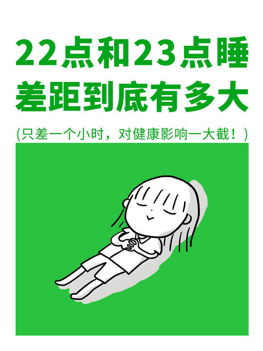 22点和23点睡觉，差距到底有多大❓