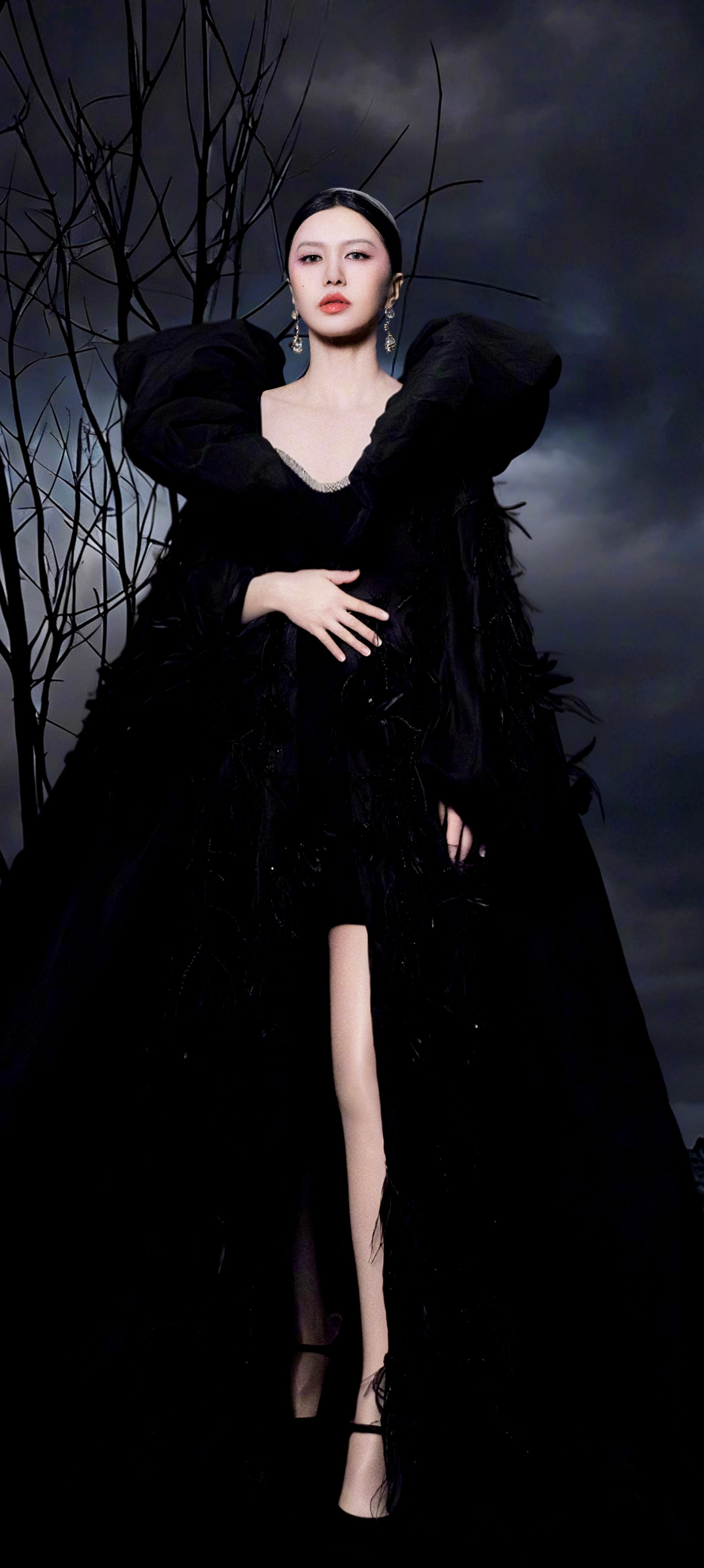 谭维维这肯定不是光腿吧~