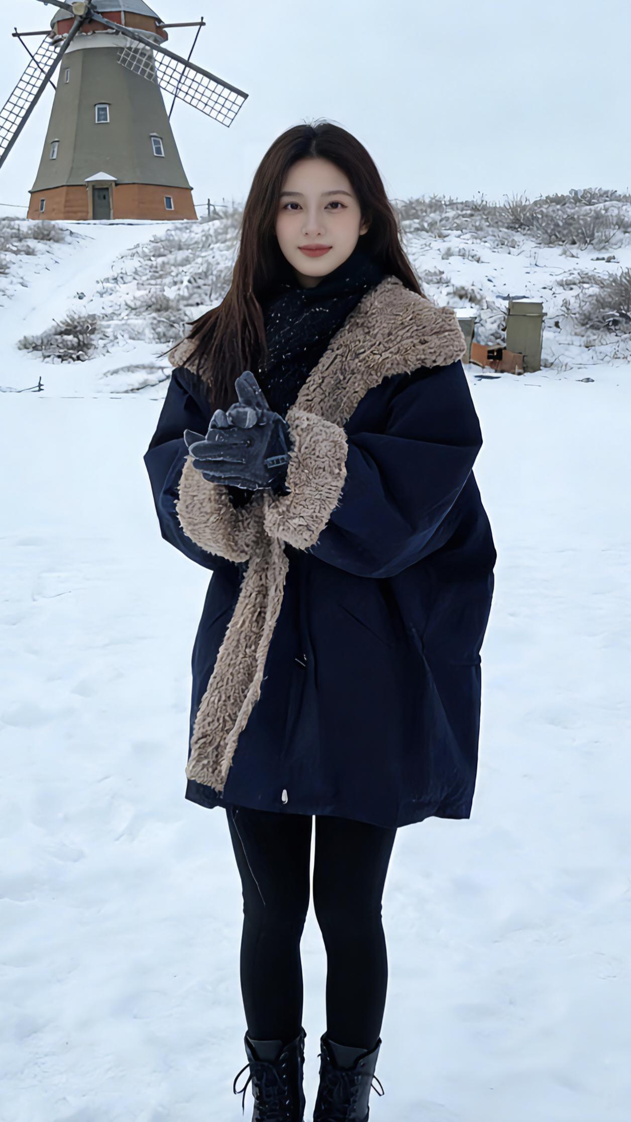 这也太好看了这个冬天不怕冷棉服也能穿出时尚感女装穿搭新年穿搭