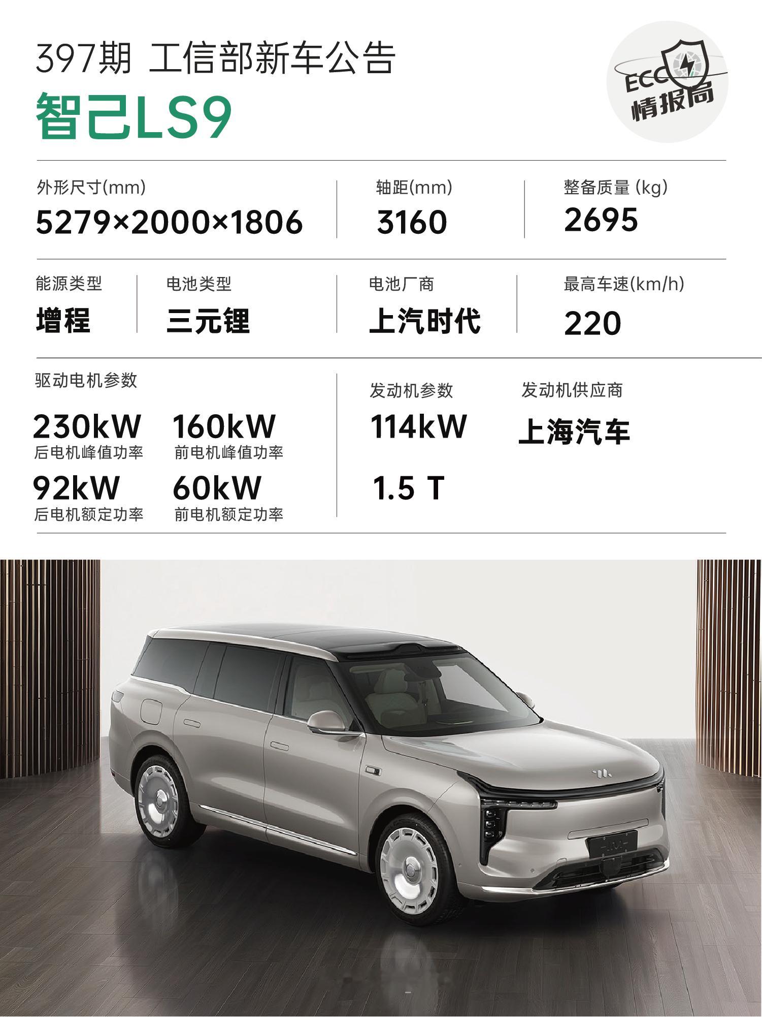 工信部新车——「智己LS9」外形方面见仁见智，和最早的L7并列，称得上是最不智己