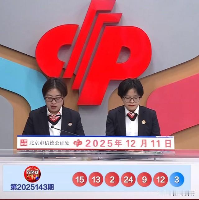 双色球第25143期开奖结果已正式公布：红球号码为02、09、12、13、15、