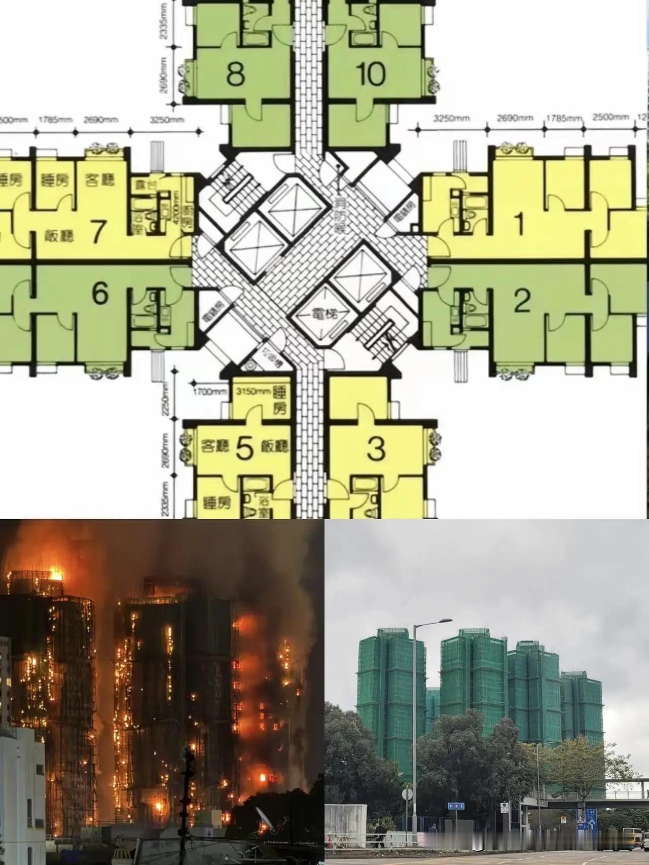 看了香港大埔宏福苑的户型图，我惊得手机都快掉了！大学老师当年讲过高层“烟囱效应”