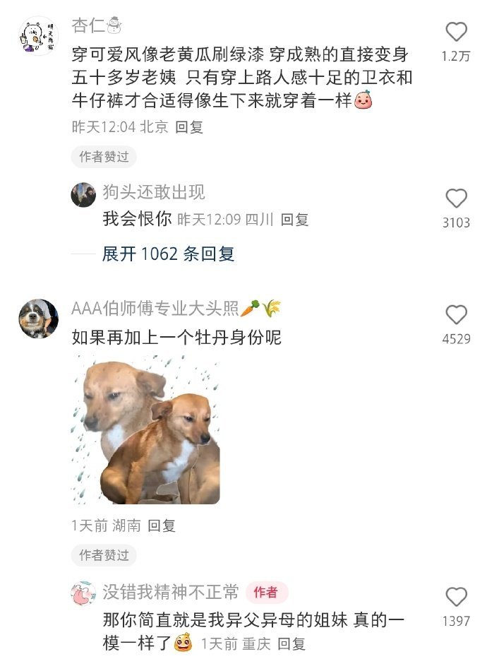 我知道你长得算不上美女但又不难看​​​
