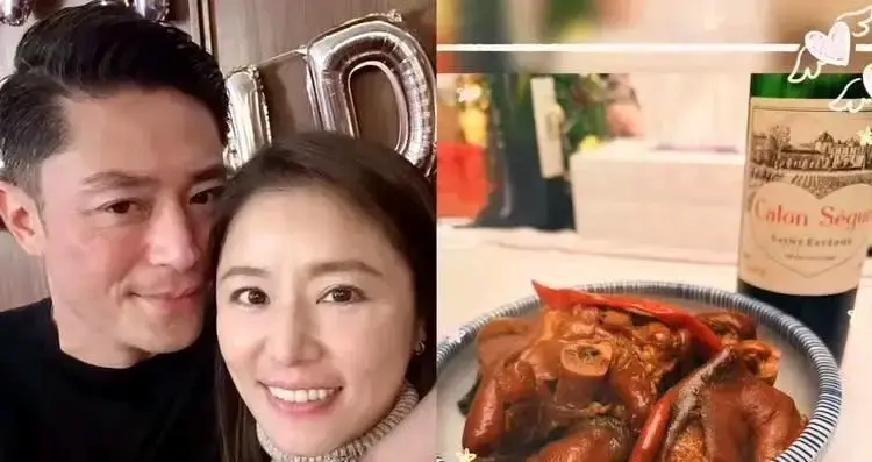 9年没离，霍建华靠这招保命卤猪脚当蛋糕，超市牵手买菜，46岁生日就这么过了