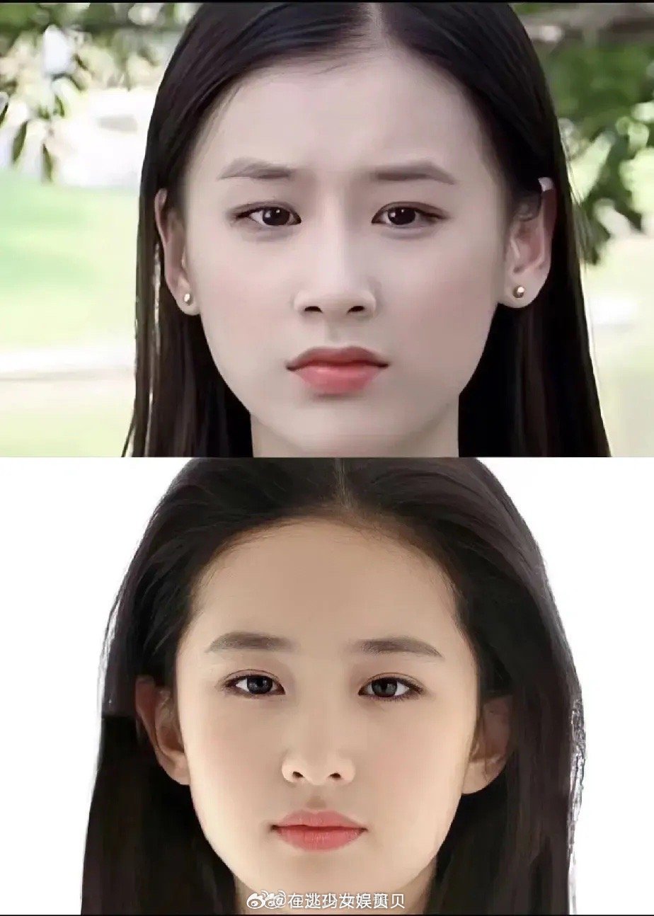 黄圣依长了一张电影脸，刘亦菲长了一张电视剧脸。