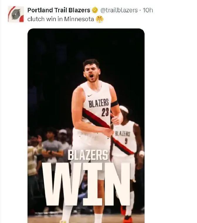 开拓者末节防守逆袭豪取三连胜，克林根爆发成西部第八关键