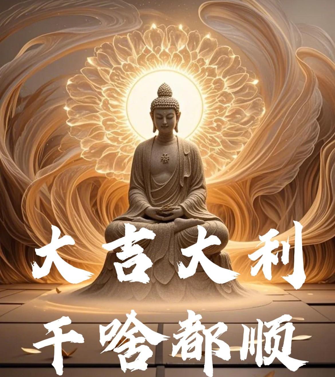 佛祖为你挡灾啦，快留下一句“大吉大利”！有佛祖庇佑，所有灾祸都会远远躲开，保你