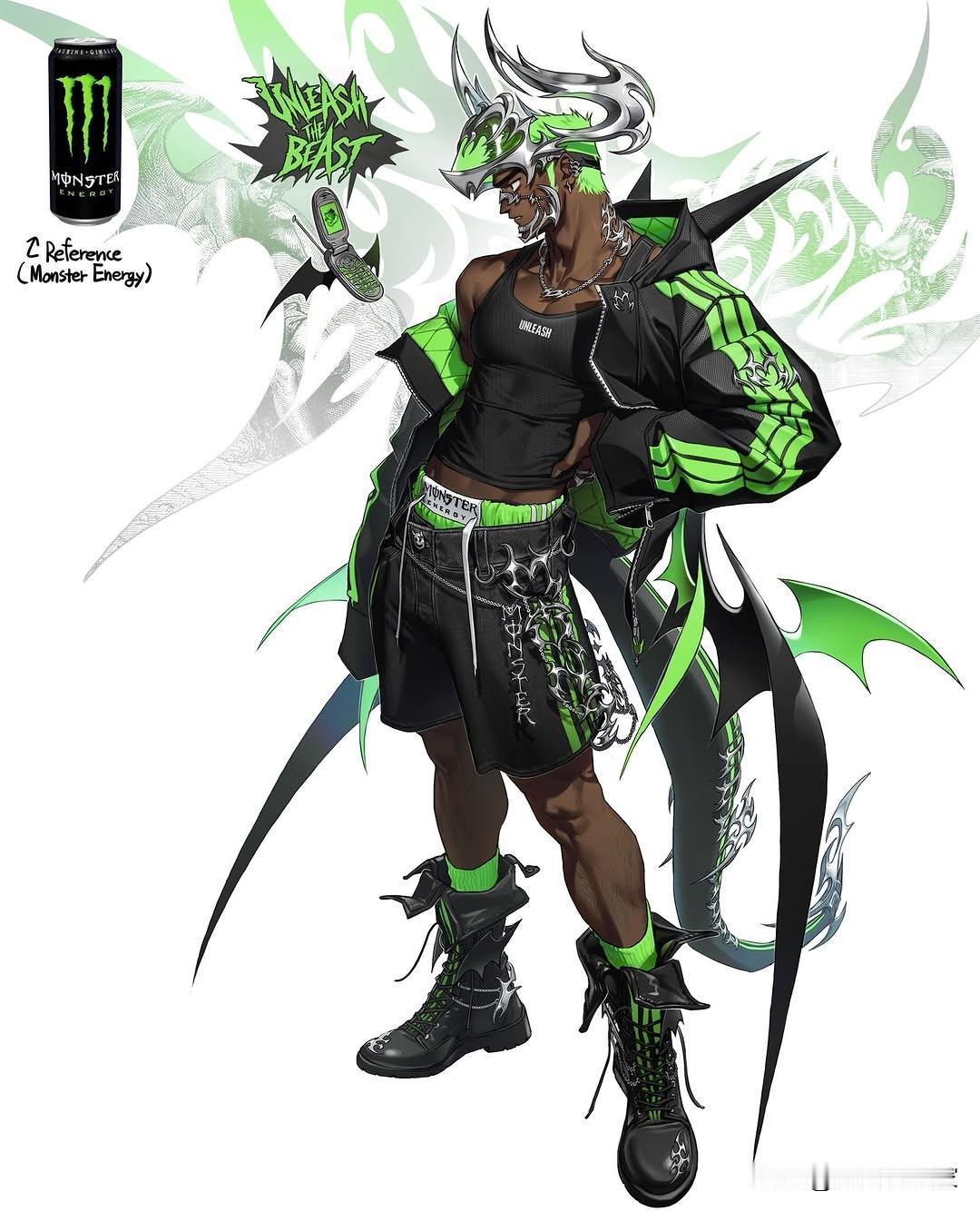 monster饮料拟人化画师rinopark动漫二次元原画分享家卡通