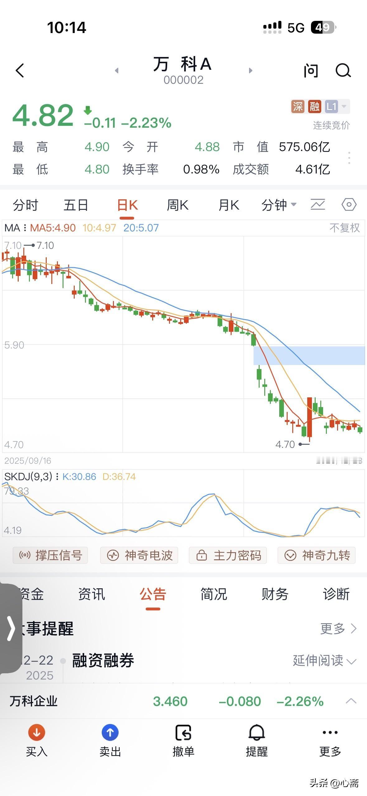 万科，运去如山倒。天时地利人和。拗不过天，看看自己的筹码，能退就退。不退