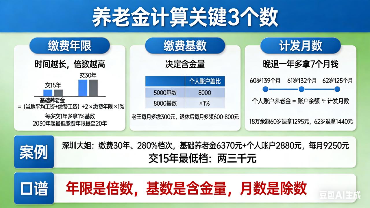 退休金咋算最准？记住3个数，每月多领几千块！楼下理发店老王上个月偷偷把社保基