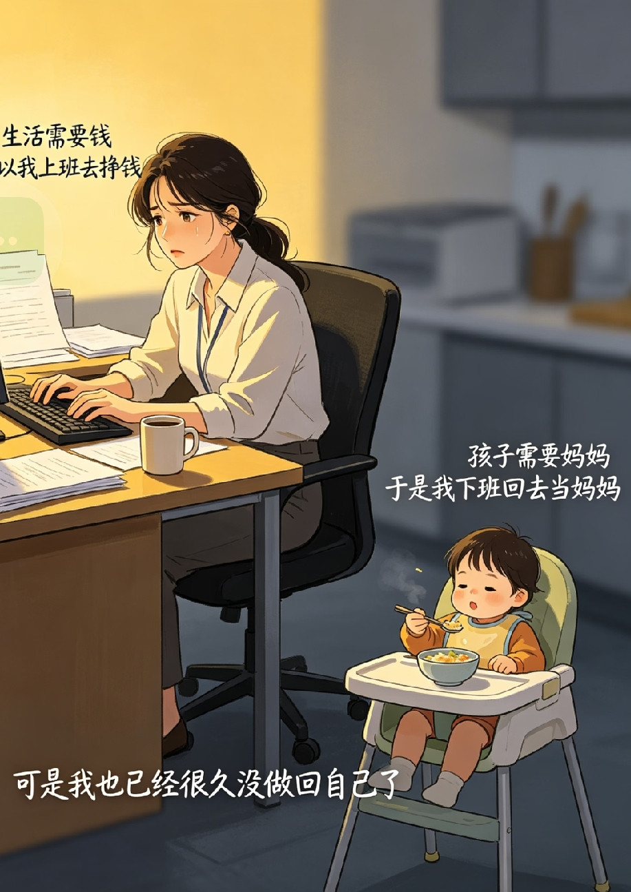 休产假本是女职工合法权益，现实却出现一幕：还在休产假的妈妈，抱着才两个月大婴儿来单位上班。按理说产假