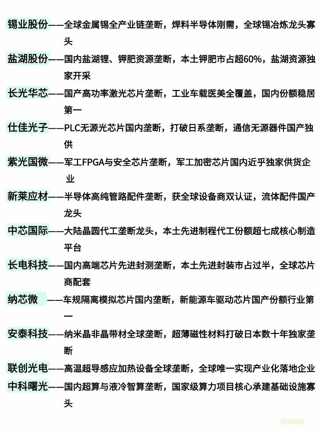 具有垄断性的科技🐲。科技投资CPO半导体稀土​​​