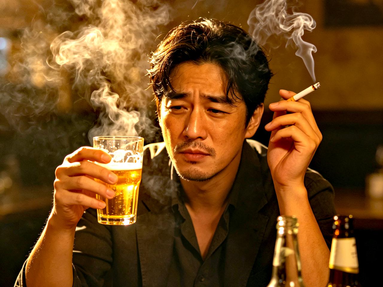 感觉中老年男性心脑血管出问题的，大多与长期喝酒吸烟有关。周围同学、亲友、熟人中，