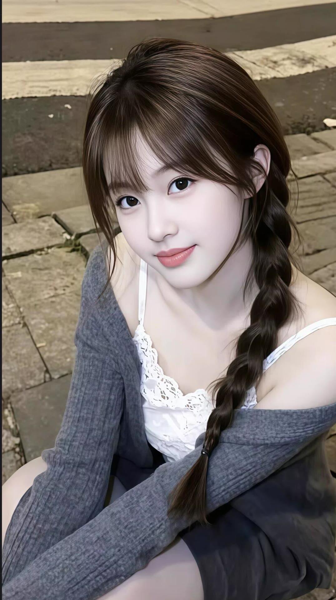 青丝辫中藏，笑语入梦来。