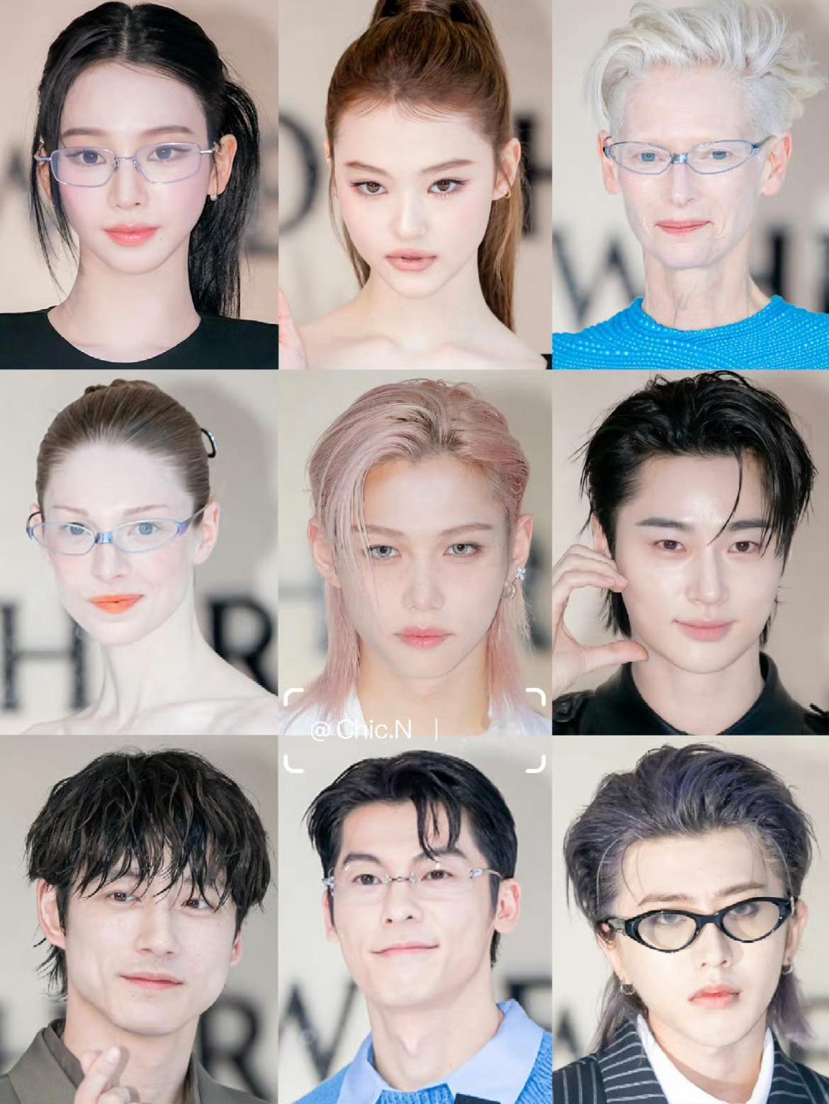 昨天的GM活动男女艺人怼脸图，可以来点评了🙌蔡徐坤、柳智敏、Ella、Ti