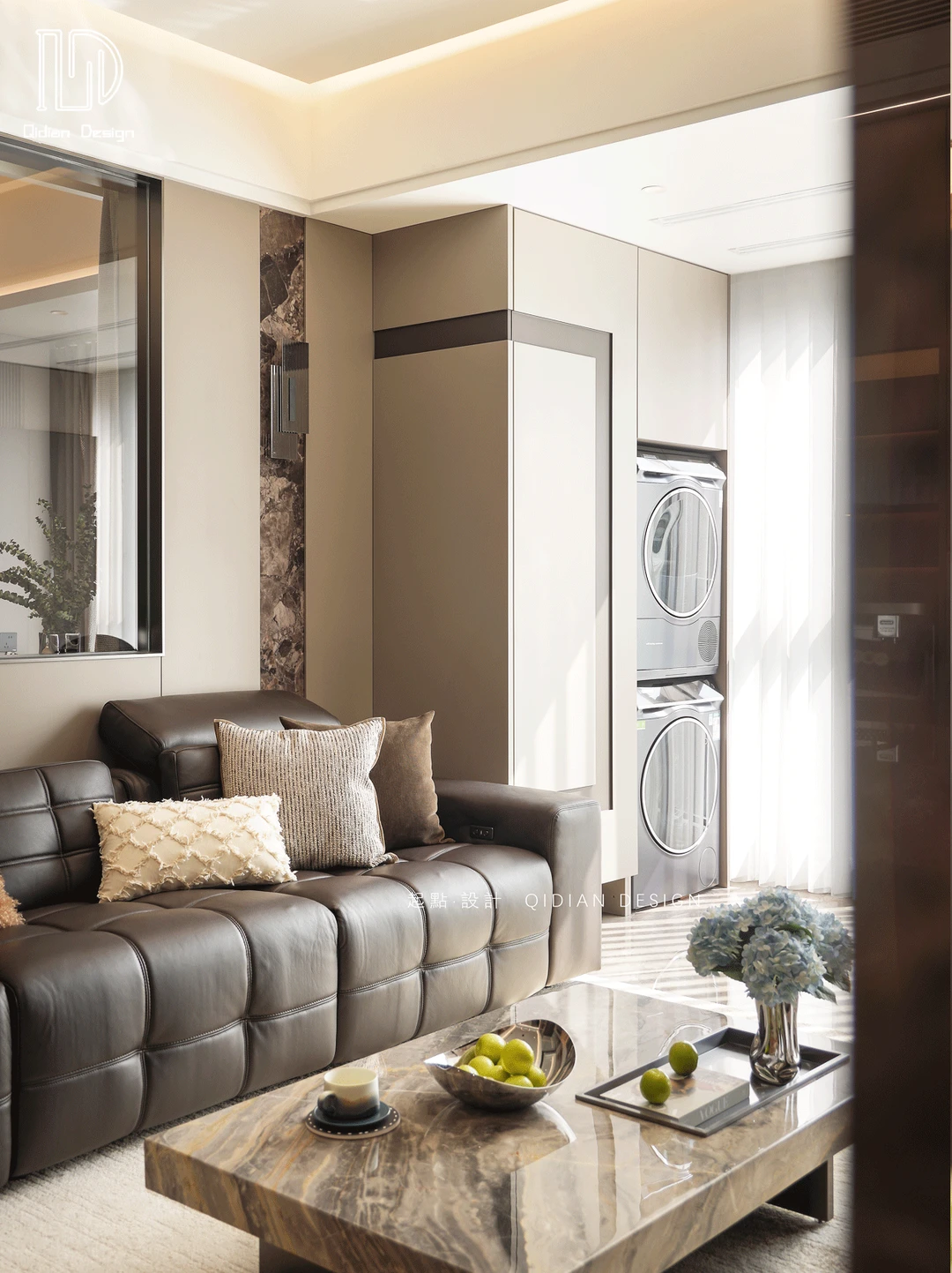 QIDIAN｜深棕配色的高级客厅，美到心坎里了