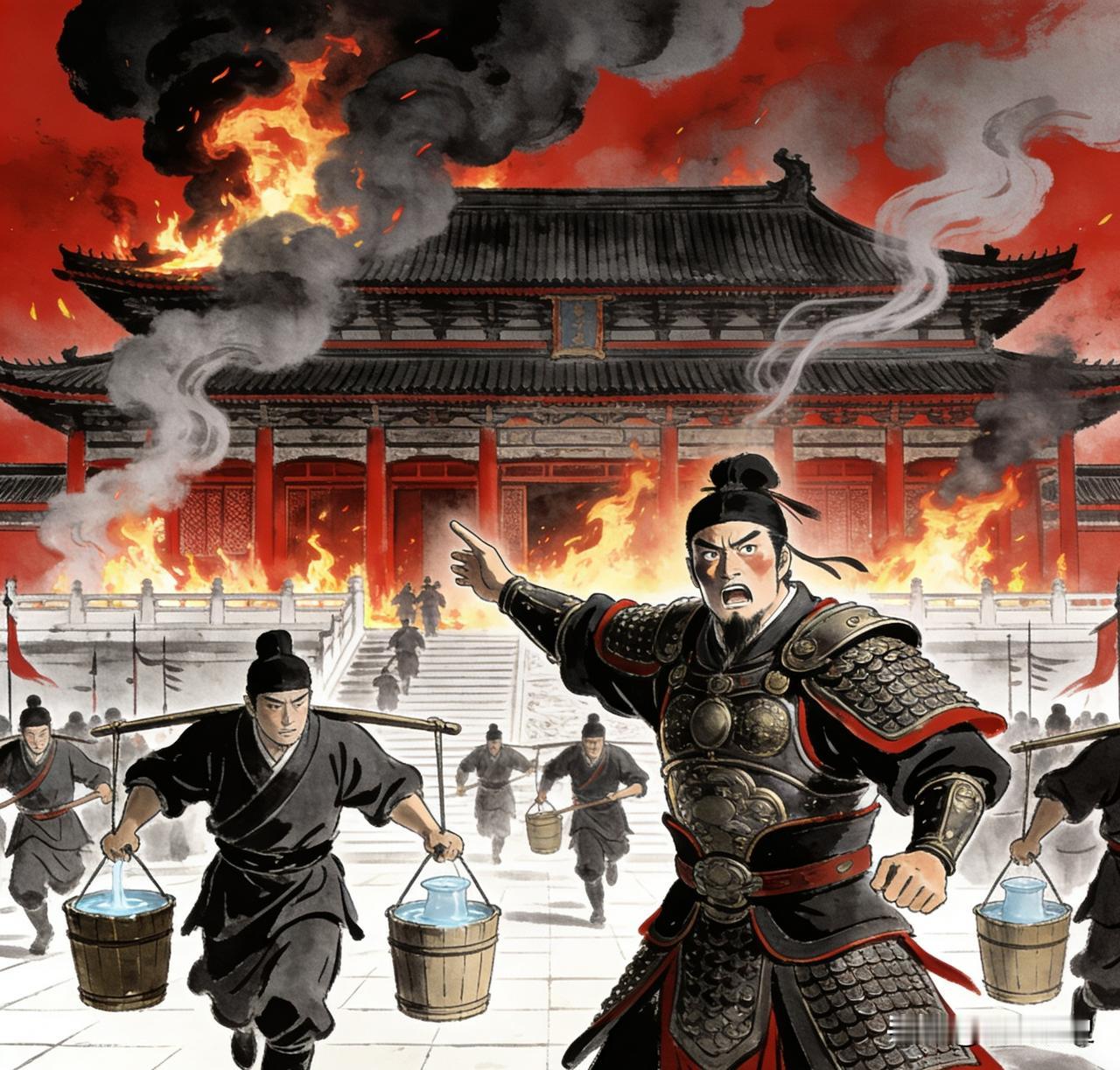 北宋初年，大内失火。殿前都指挥使王审琦心急如焚，没等诏令就带兵救火，救了赵匡胤一