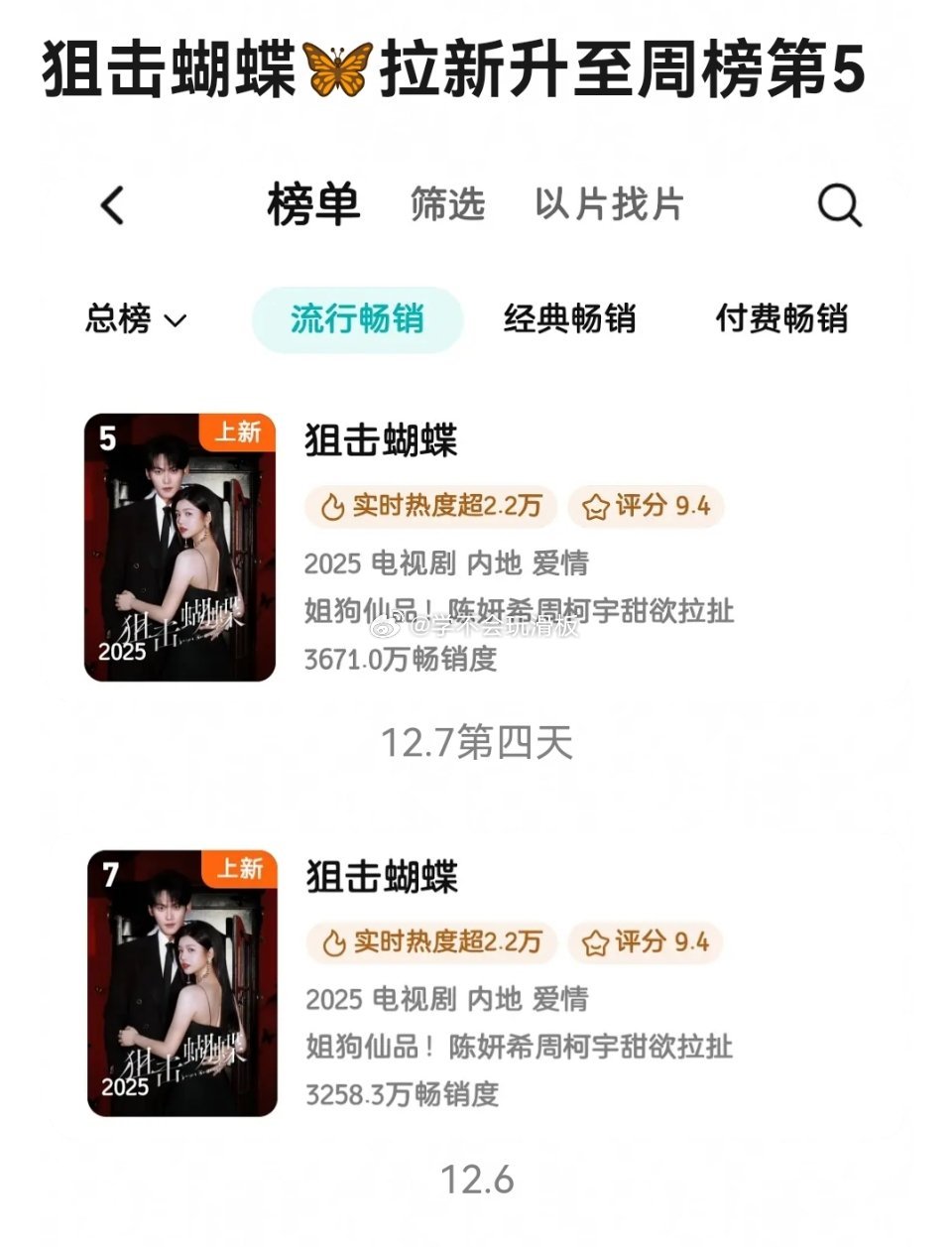 狙击蝴蝶真的是一步步往上爬💧