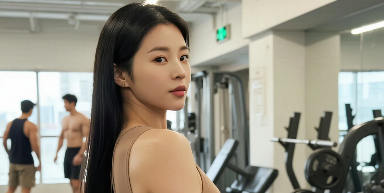 健身房里的风景线：美女日常健身图集