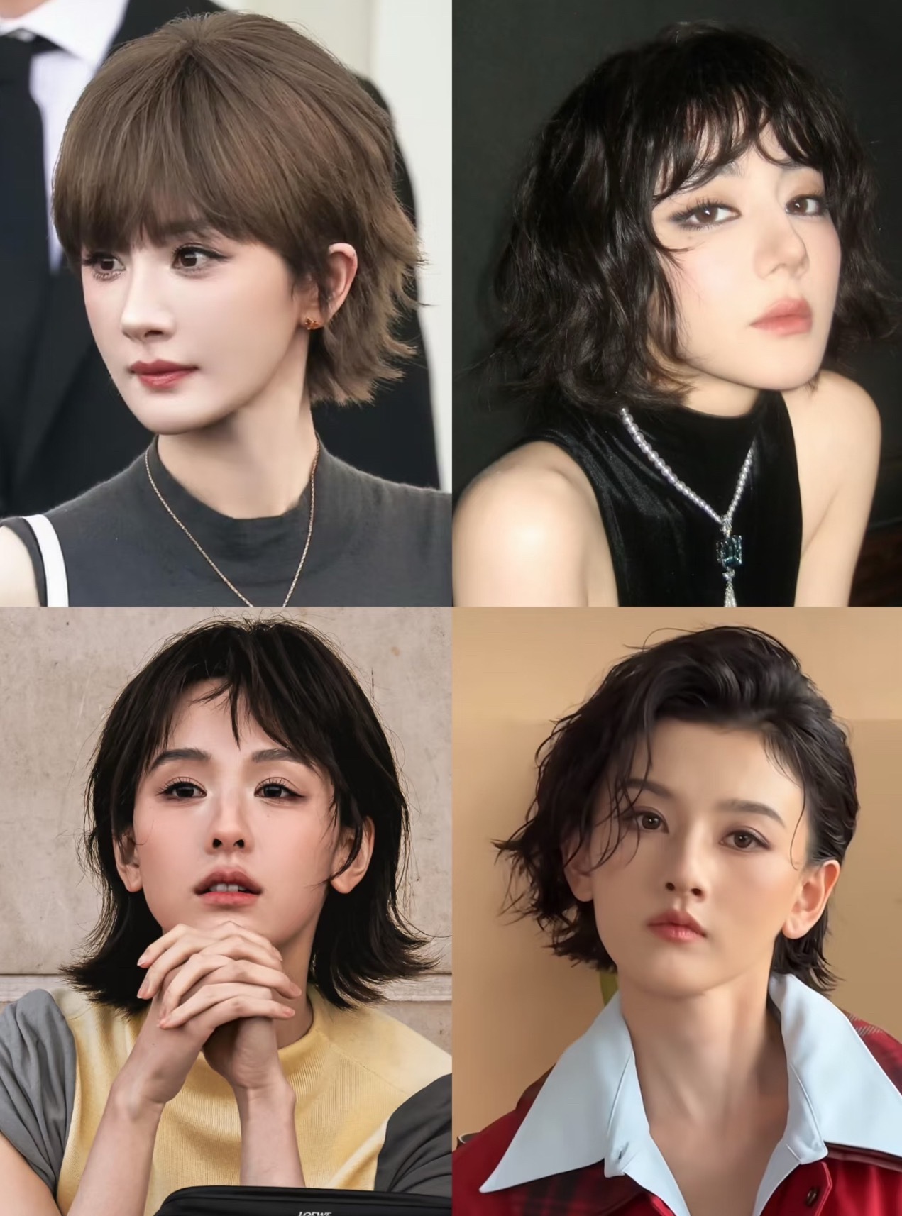 杨幂的短发造型一出，瞬间就多了好多女明星短发对比图​​​