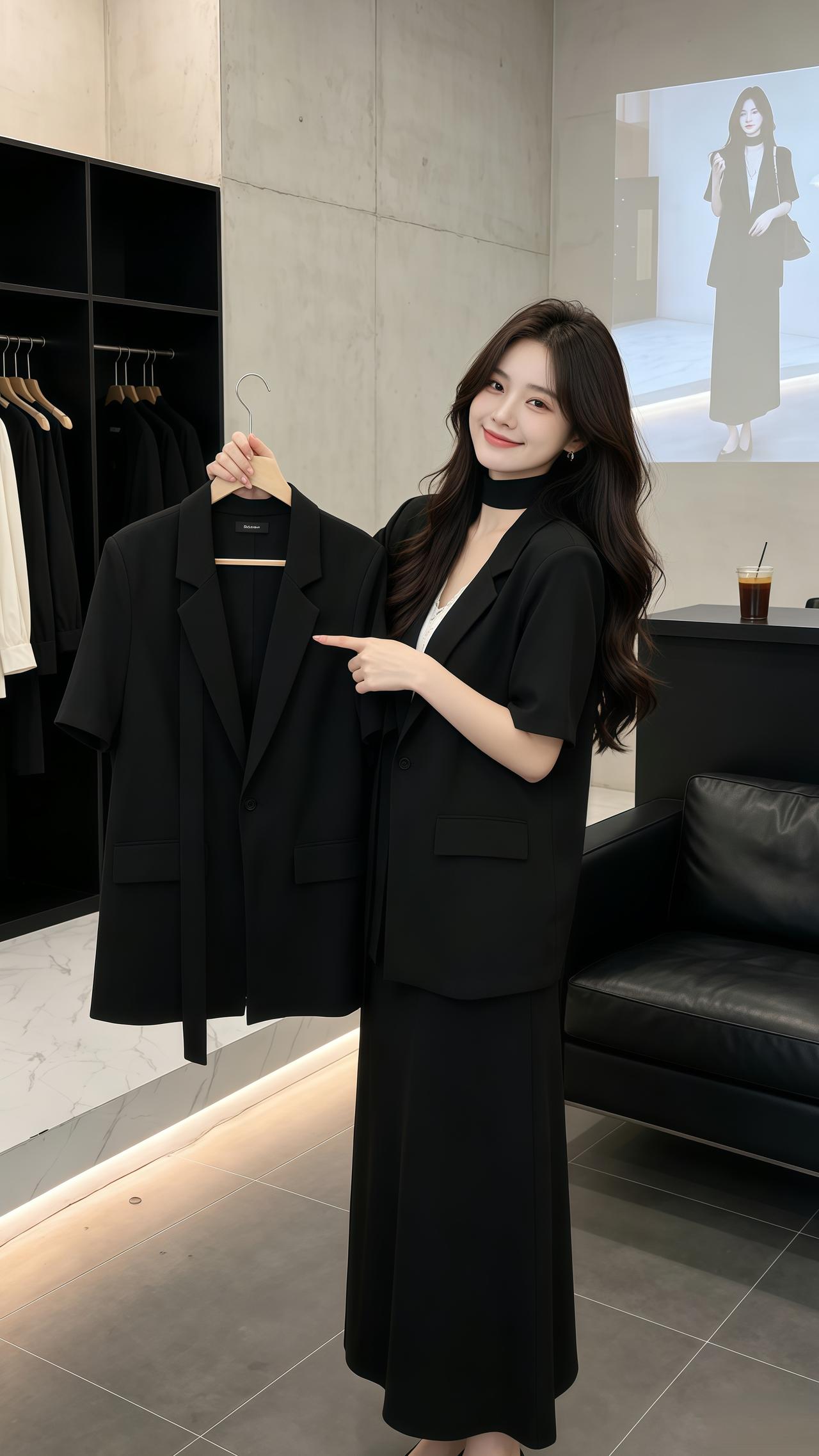 显瘦百搭西装套装高级感西装裙套装穿搭韩系穿搭夏季穿搭