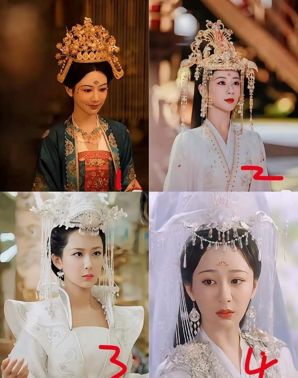 后面3张的造型好相似，不知道的还以为是同一部古装剧的造型