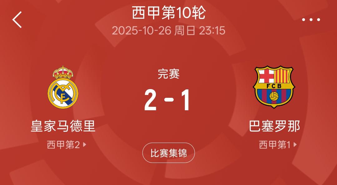 真的没想到，首回合西班牙国家德比竟然彻底改变了皇马和巴萨！在1：2输给皇马之后