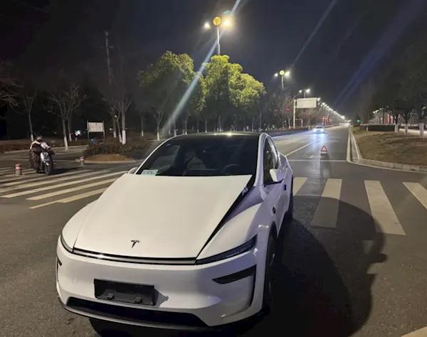 特斯拉真灵敏，出现"小题大做"，特斯拉新车刚提5小时，被边牧了一下，没想到撞弹