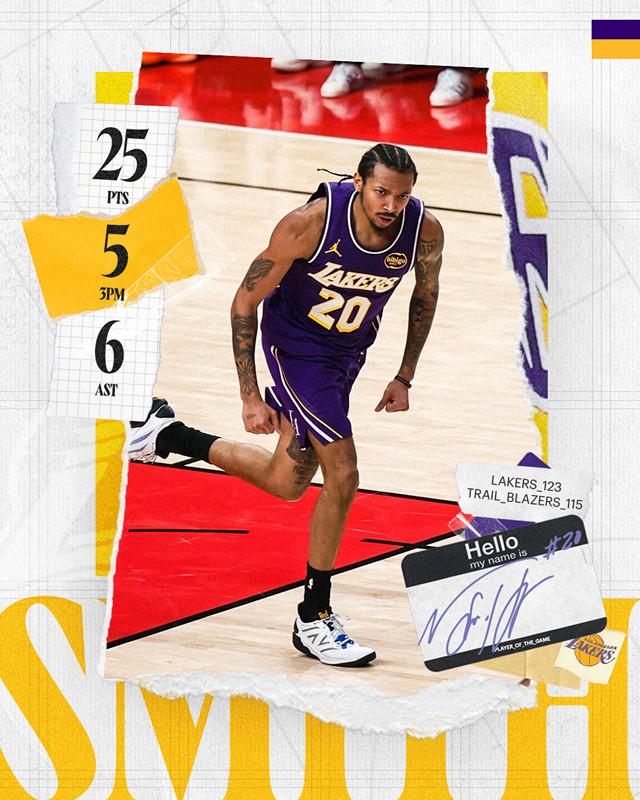 残阵湖人爆冷胜开拓者！末节奇兵小尼克-史密斯狂砍25分，他究竟是何方神圣？