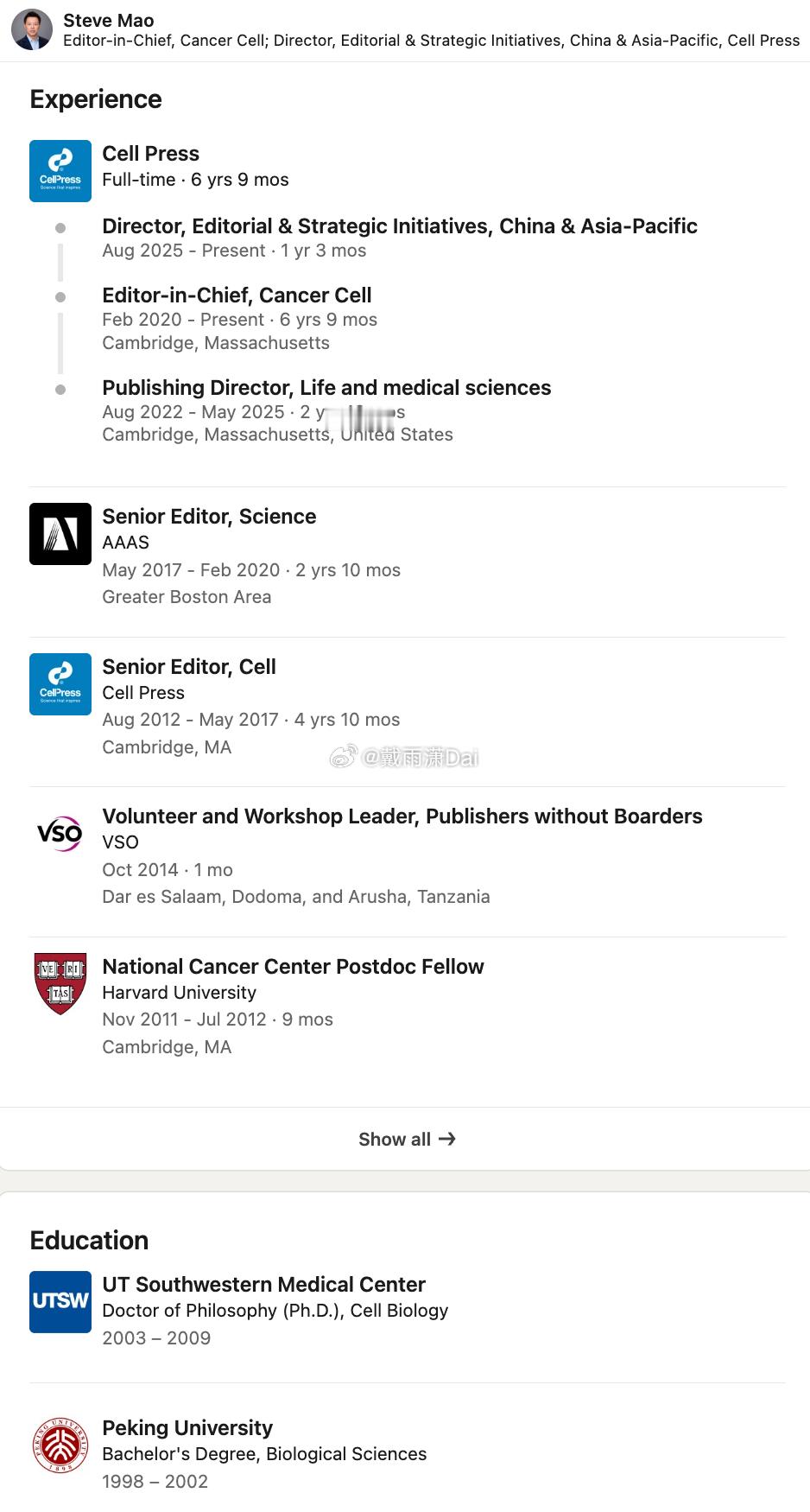 学术圈又有大瓜。饶毅教授点名批评国际期刊《癌细胞》（CancerCell）主编